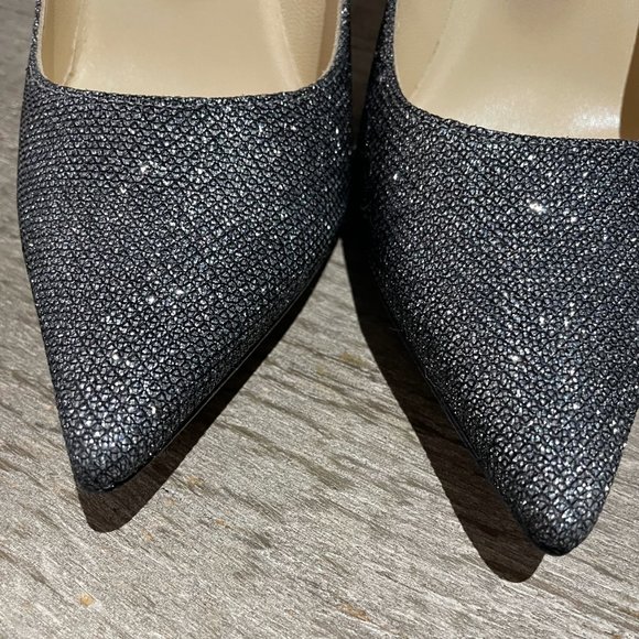 AUTHENTIC Jimmy Choo Gunmetal Glitter Pumps Women's 6.5 | 36.5 - EUC - Picture 10 of 16